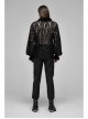 V-Neck Frill Collar Bubble Sleeve Flounce Cuff Black Gothic Transparent Lace Shirt