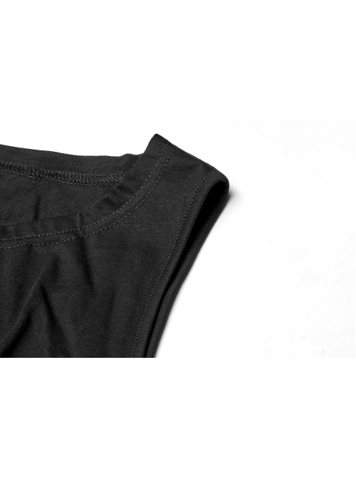 Steam Punk Female Black Mesh Hollow High Waist Irregular Hem Dress