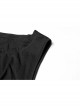 Steam Punk Female Black Mesh Hollow High Waist Irregular Hem Dress
