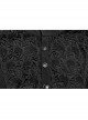 High Collar Front Hollow-Out Embroidery Lantern Sleeve Lace Cuff Black Gothic Light Woven Shirt