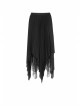 Steam Punk Female Chiffon Lace Irregular Hem Pleated Skirt