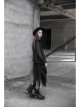 Steam Punk Female Chiffon Lace Irregular Hem Pleated Skirt