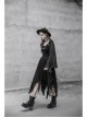 Steam Punk Female Chiffon Lace Irregular Hem Pleated Skirt