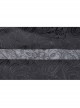Stand-Up Collar Front Retro Button Slit Lace-Up Cuff Slit Hem Black Gothic Vintage Solid Jacquard Coat