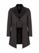 Fake Two-Piece Front Metal Retro Button Long Sleeve Brown Gothic Retro Jacquard Coat