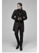 Fake Two-Piece Front Metal Retro Button Long Sleeve Brown Gothic Retro Jacquard Coat