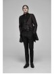 Fake Two-Piece Front Metal Retro Button Long Sleeve Brown Gothic Retro Jacquard Coat