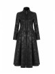 High Collar Small Cloak Decals Back Waist Lace-Up Black Gothic Imitation Fur Long Coat