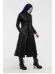 High Collar Small Cloak Decals Back Waist Lace-Up Black Gothic Imitation Fur Long Coat