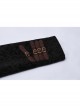 Fur Collar Front Leather Hasp Back Waist Lace-Up Black Punk Three-Dimensional Jacquard Long Coat