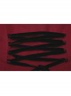 Fur Collar Front Embroidery Black Gem Pendant Long Sleeve Back Waist Lace-Up Red Gothic Long Wool Coat