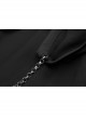 Punk Female Dark Lotus Leaf Irregular Hem Off-the-shoulder Chiffon Long Dress