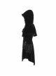 Fur Collar Small Cloak Metal Buckle Cuff Black Gothic Weft Velvet Hooded Coat