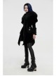 Fur Collar Small Cloak Metal Buckle Cuff Black Gothic Weft Velvet Hooded Coat
