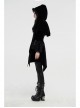 Fur Collar Small Cloak Metal Buckle Cuff Black Gothic Weft Velvet Hooded Coat