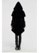 Fur Collar Small Cloak Metal Buckle Cuff Black Gothic Weft Velvet Hooded Coat
