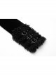 Fur Collar Small Cloak Metal Buckle Cuff Black Gothic Weft Velvet Hooded Coat