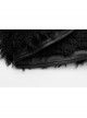 High Collar Metal Eyelets Belt Black Punk Short Wool Waistcoat