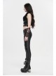 High Collar Metal Eyelets Belt Black Punk Short Wool Waistcoat