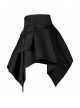 Steam Punk Female Casual Black High Waist Buckle Mini Skirt
