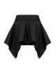 Steam Punk Female Casual Black High Waist Buckle Mini Skirt