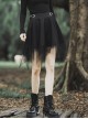 Steam Punk Female Causal Mesh Metal Buckle Irregular Hem Skirt