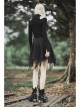 Steam Punk Female Causal Mesh Metal Buckle Irregular Hem Skirt