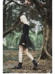 Steam Punk Female Causal Mesh Metal Buckle Irregular Hem Skirt