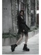 Steam Punk Female Casual Lattic Plaid Mesh Stitching Skirt