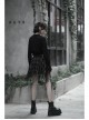 Steam Punk Female Casual Lattic Plaid Mesh Stitching Skirt