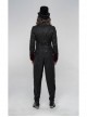 High Collar Front Chest Wine Red Breasted Decoration Dovetail Hem Black Gothic Jacquard Splice Weft Velvet Coat