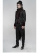 High Collar Front Chest Wine Red Breasted Decoration Dovetail Hem Black Gothic Jacquard Splice Weft Velvet Coat