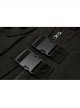 Front Zipper Metal Eyelets Strap Black Punk Vest
