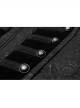 Stand-Up Collar Front Chest Breasted Decoration Black Gothic Jacquard Splice Weft Velvet Vest