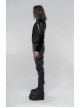 Stand-Up Collar Front Chest Breasted Decoration Black Gothic Jacquard Splice Weft Velvet Vest