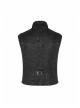 Stand-Up Collar Front Chest Wine Red Breasted Decoration Black Gothic Jacquard Splice Weft Velvet Vest