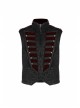 Stand-Up Collar Front Chest Wine Red Breasted Decoration Black Gothic Jacquard Splice Weft Velvet Vest