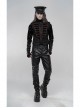 Stand-Up Collar Front Chest Wine Red Breasted Decoration Black Gothic Jacquard Splice Weft Velvet Vest