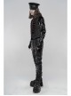 Stand-Up Collar Front Chest Wine Red Breasted Decoration Black Gothic Jacquard Splice Weft Velvet Vest