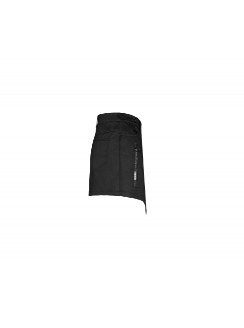 Steam Punk Female Casual Black Buckle Irregular Hem Skirt
