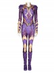 Titans Season 3 Starfire Koriand'r Purple Battle Suit Halloween Cosplay Costume Set