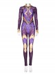 Titans Season 3 Starfire Koriand'r Purple Battle Suit Halloween Cosplay Costume Set