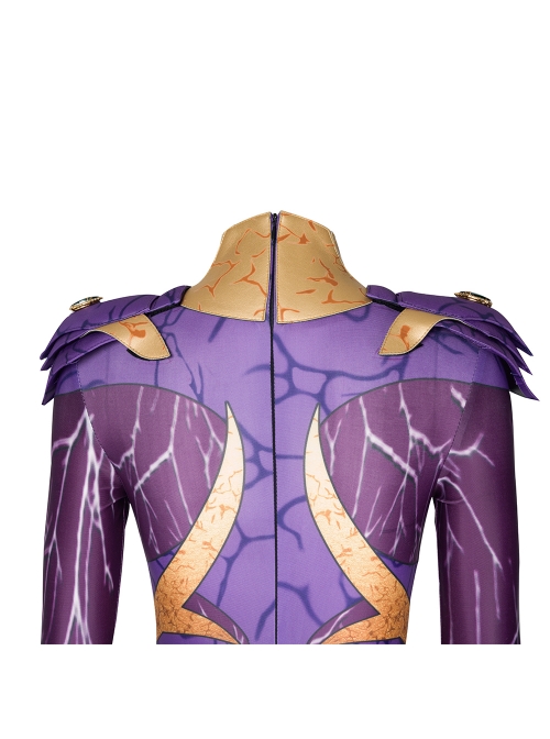 Titans Season 3 Starfire Koriand'r Purple Battle Suit Halloween Cosplay Costume Set