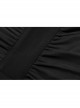 Gothic Female Black High Collar Long Sleeve Star Buckle Long Dress