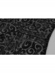 Front Metal Retro Button Back Waist Metal Hasp Black Gothic Jacquard Vest