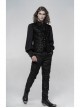 Front Metal Retro Button Back Waist Metal Hasp Black Gothic Jacquard Vest