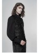 Front Metal Retro Button Back Waist Metal Hasp Black Gothic Jacquard Vest