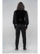 Front Metal Retro Button Back Waist Metal Hasp Black Gothic Jacquard Vest