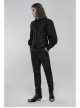Front Metal Retro Button Back Waist Metal Hasp Black Gothic Jacquard Vest