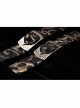Front Metal Retro Button Back Waist Metal Hasp Black And Gold Gothic Jacquard Vest